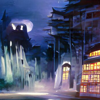 Digitale Kunst getiteld "GHOST AND VAMPIRES…" door Mahesh Tolani, Origineel Kunstwerk, Digitaal Schilderwerk