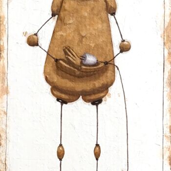 Painting titled "Astor - 1176" by Noëlle Lassailly, Original Artwork, Acrylic Mounted on Wood Stretcher frame