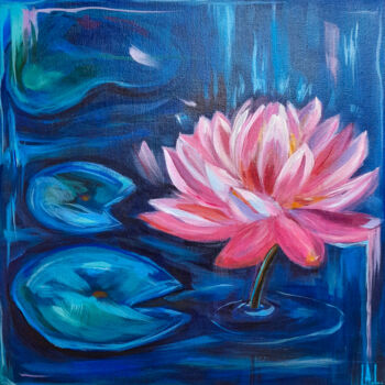 ""Lotus soul flower "" başlıklı Tablo Alexandra Lebedenkova tarafından, Orijinal sanat, Akrilik