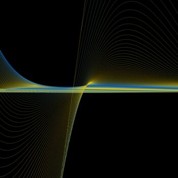 Arte digitale intitolato "Waves for Ukraine #…" da Elkement (Elke Stangl), Opera d'arte originale, Lavoro digitale 2D