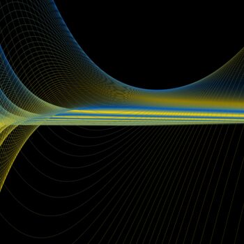 Digitale Kunst mit dem Titel "Waves for Ukraine #…" von Elkement (Elke Stangl), Original-Kunstwerk, 2D digitale Arbeit