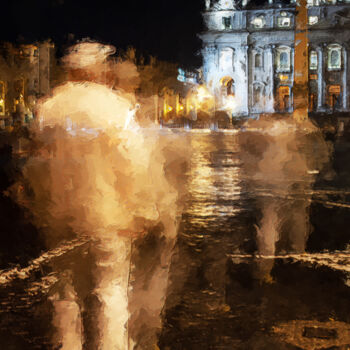 Digital Arts με τίτλο "Walk towards light" από Jacek Dudziński, Αυθεντικά έργα τέχνης, Ψηφιακή ζωγραφική
