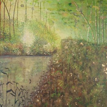 Peinture intitulée "Balade au bord de l…" par Emmanuelle Gaillard, Œuvre d'art originale, Acrylique Monté sur Châssis en bois