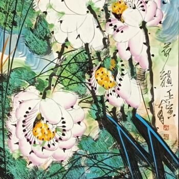 「Beautiful rhythm in…」というタイトルの絵画 Dayou Luによって, オリジナルのアートワーク, 顔料
