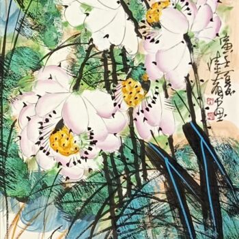 Painting titled "Non title 无题 （No.16…" by Dayou Lu, Original Artwork, Pigments