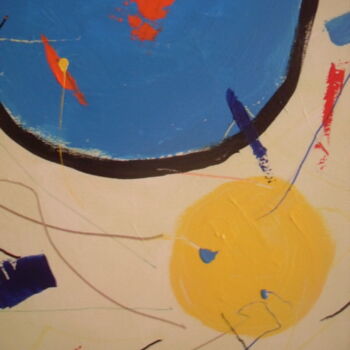 Malerei mit dem Titel "HOMMAGE A MIRO" von Jean-Marc Gayraud, Original-Kunstwerk, Acryl Auf Keilrahmen aus Holz montiert