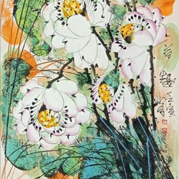 Peinture intitulée "Fun in the fresh lo…" par Dayou Lu, Œuvre d'art originale, Pigments