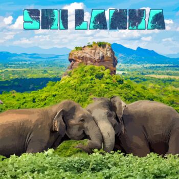 Digital Arts με τίτλο "Sri Lanka" από Phoenix Arts, Αυθεντικά έργα τέχνης, Ψηφιακή ζωγραφική
