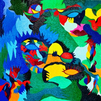 Painting titled "LA VITA" by Massimo Zerbini, Original Artwork, Acrylic
