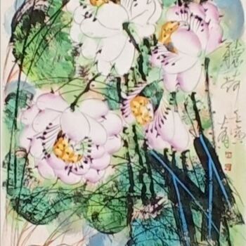 Painting titled "Listen to the rhyth…" by Dayou Lu, Original Artwork, Pigments