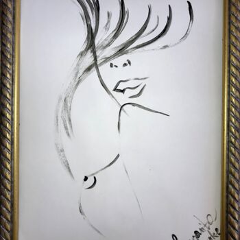 제목이 "Woman Black"인 미술작품 Margarita Bonke로, 원작, 아크릴