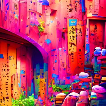 "COLOURFUL WALLS 3" başlıklı Dijital Sanat Mahesh Tolani tarafından, Orijinal sanat, Dijital Resim