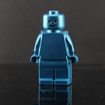 Γλυπτική με τίτλο "ROBOCLUSION MINIBLUE" από Vincent Sabatier (VerSus), Αυθεντικά έργα τέχνης, Ρητίνη