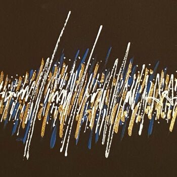 Schilderij getiteld "Phonogramme 2" door Alain V, Origineel Kunstwerk, Gelpen
