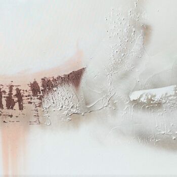 Painting titled "White scape" by Tiny De Bruin, Original Artwork, Acrylic Mounted on Wood Panel