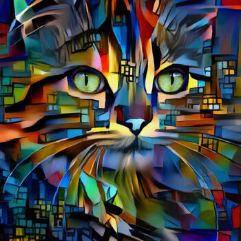 Arte digitale intitolato "Cizko, cat" da L.Roche, Opera d'arte originale, Acrilico
