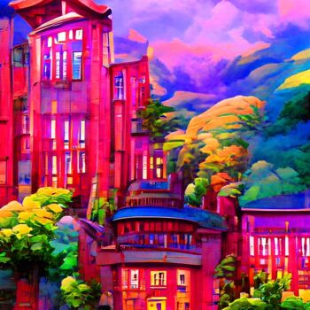 제목이 "SHAREWOOD ACADEMY O…"인 디지털 아트 Mahesh Tolani로, 원작, 디지털 페인팅