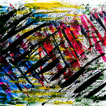 Painting titled "Tumultuous Distract…" by Nancy A-Mechrek, Original Artwork, Acrylic