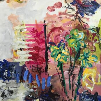 Peinture intitulée "Je voulais t'offrir…" par Johanne Proulx, Œuvre d'art originale, Acrylique
