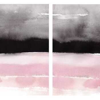 Painting titled "Storm over Heart La…" by Janel Bragg, Original Artwork, Ink