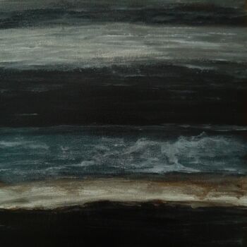 Painting titled "Seascape Abstract A…" by Queennoble, Original Artwork, Acrylic