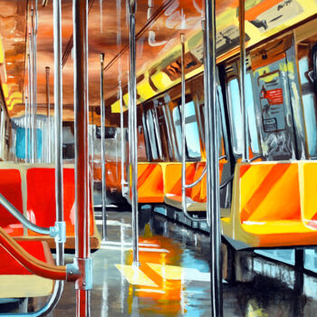 Pintura intitulada "New York #38" por Sócrates Rízquez, Obras de arte originais, Tinta de esmalte Montado em Armação em made…