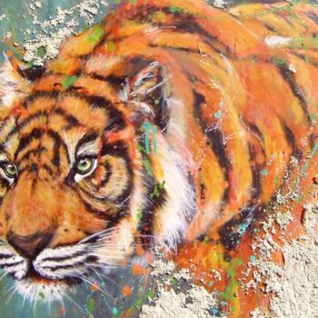 Painting titled "Tigre" by Snd', Original Artwork, Acrylic