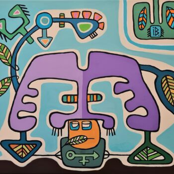 Painting titled "Changing my perspec…" by Inke Bemelmans, Original Artwork, Acrylic