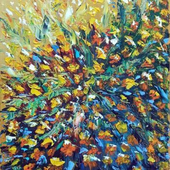 "Exotic" başlıklı Tablo Maria Galan tarafından, Orijinal sanat, Petrol Ahşap Sedye çerçevesi üzerine monte edilmiş