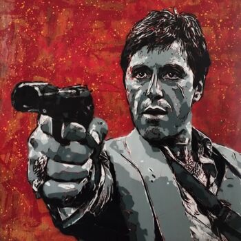 Pintura titulada "Al Pacino Scarface" por Sérgio Clemente, Obra de arte original, Acrílico