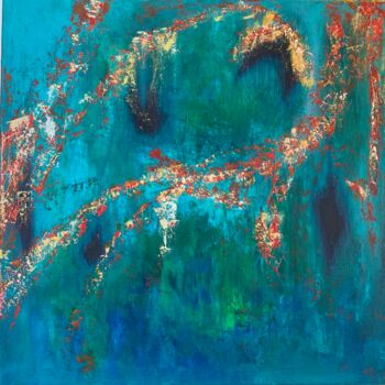 Pintura titulada "Blue view" por Emdiart, Obra de arte original, Acrílico Montado en Bastidor de camilla de madera