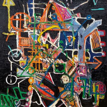 Painting titled "Nuclear" by Liam Porisse, Original Artwork, Oil