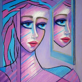 Painting titled "Selfie" by Bohdan Wincenty Łoboda, Original Artwork, Acrylic