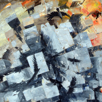 Peinture intitulée "Dawn" par Adnan Avni, Œuvre d'art originale, Huile