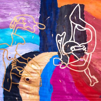 Painting titled "Fest der Liebe" by Lukas Walcher, Original Artwork, Acrylic