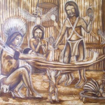 Painting titled "LA SANACION" by Toribio Quintero, Original Artwork