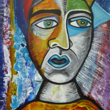 Painting titled "Verre brisé" by Aurélie Sarrazin, Original Artwork, Acrylic