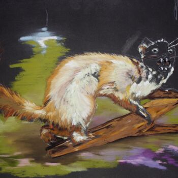 Drawing titled "hermine à cardroc" by Philippe Ernauld, Original Artwork, Pastel
