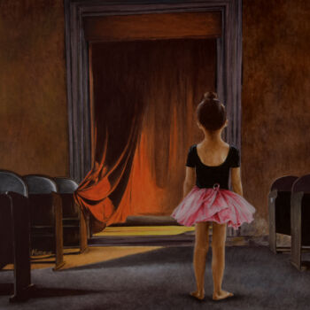 Peinture intitulée "Jeune danseuse" par Plumerand Frédéric, Œuvre d'art originale, Huile Monté sur Châssis en bois