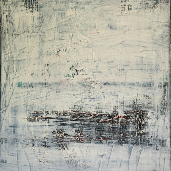 Painting titled "WH-001" by R1m, Original Artwork, Oil Mounted on Wood Stretcher frame