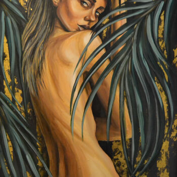 Painting titled "TROPICAL EMBRACE" by Natali Ustimenko, Original Artwork, Oil