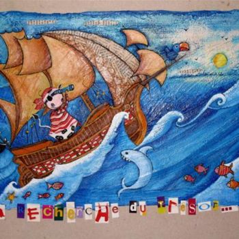 Peinture intitulée "A LA RECHERCHE DU T…" par Catherine Suchocka, Œuvre d'art originale