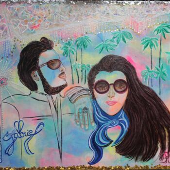 Painting titled "Everlasting love" by Rivka, Original Artwork, Acrylic