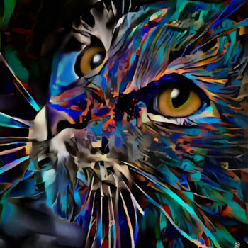 Digital Arts με τίτλο "Nancy, cat" από L.Roche, Αυθεντικά έργα τέχνης, 2D ψηφιακή εργασία