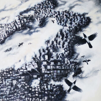 Peinture intitulée "Overview" par Adnan Avni, Œuvre d'art originale, Huile