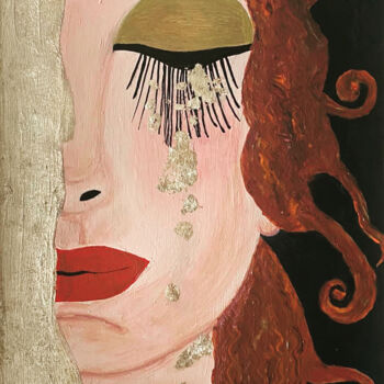 Painting titled "Le lacrime di Freya" by Annarita Pancini, Original Artwork, Pigments