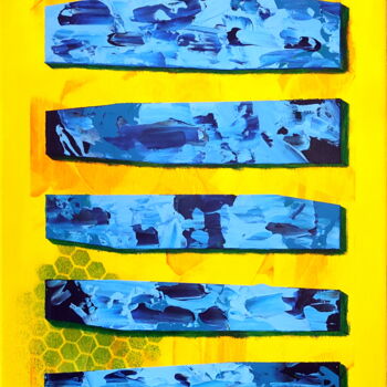 Pittura intitolato "Brave code" da Anatolii Kazymyrchuk, Opera d'arte originale, Acrilico Montato su Telaio per barella in l…