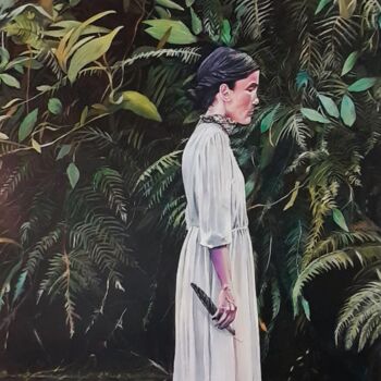 Painting titled "Marie Laveau" by Daniel Combe (DACO), Original Artwork, Acrylic