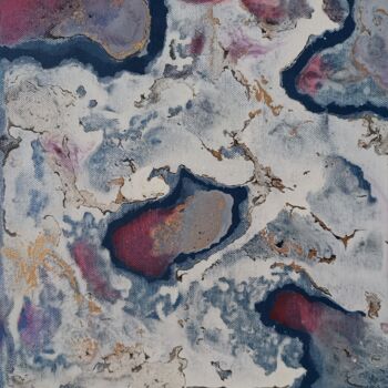 Pintura titulada "Moss agate surface" por Lynda Rosemarie Stevens, Obra de arte original, Acrílico