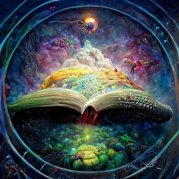 Digital Arts titled "Book Of Wisdom" by Patrick Hager, Original Artwork, 2D Digital Work